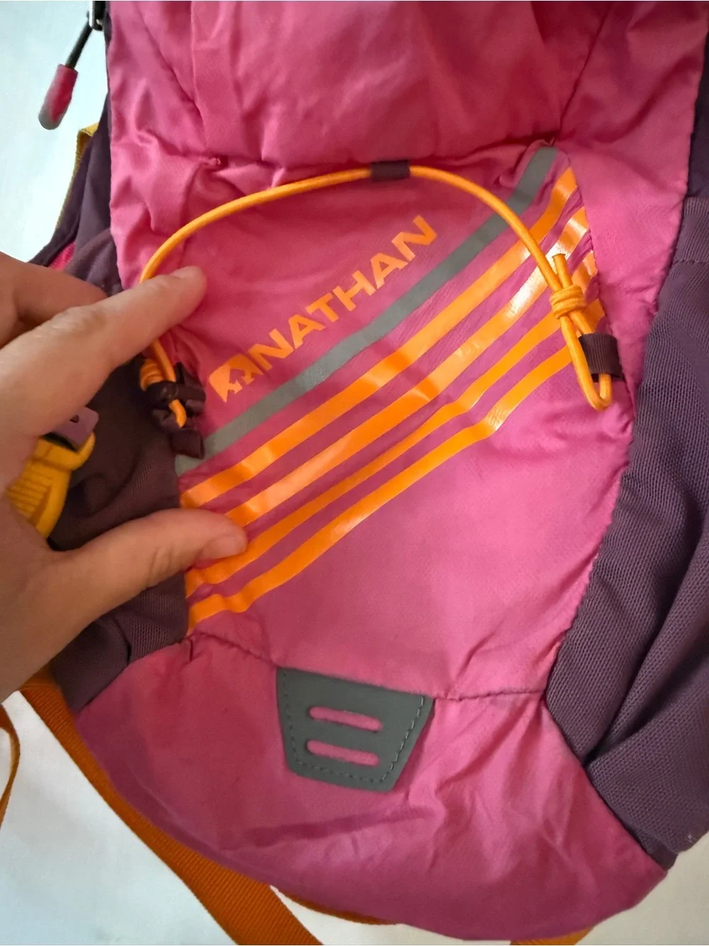 Natan Hot Pink Backpack with Orange Straps